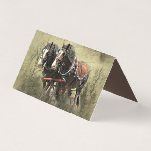Vintage Weathered Clydesdale Postcard