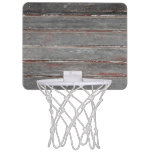 Vintage Weathered Faded Paint Wood Wall Mini Basketball Hoop at Zazzle