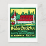 Vintage Weber Duck Inn Postcard