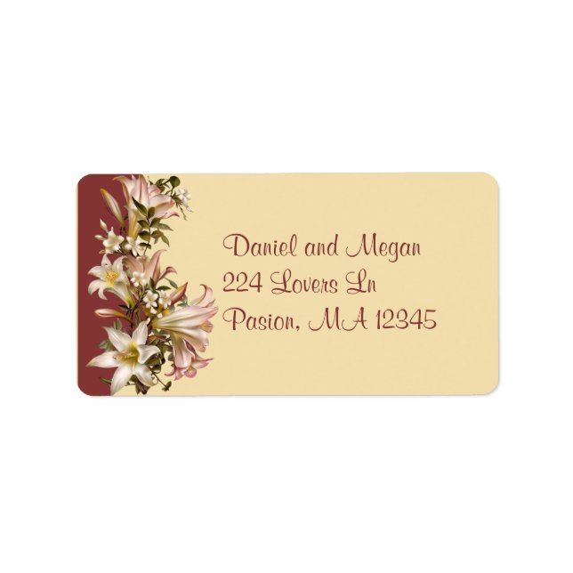 Vintage Wedding Address Label (Front)