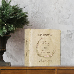 Vintage Wedding Album 3 Ring Binder