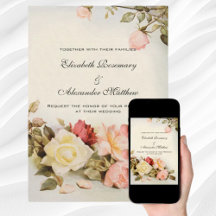 Vintage Wedding Antique Garden Rose Flowers