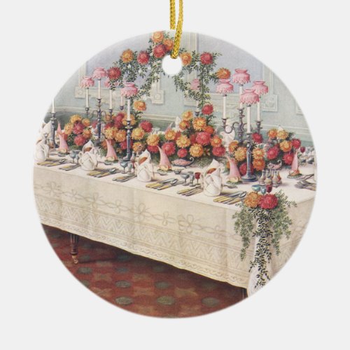 Vintage Wedding Banquet Table Ceramic Ornament