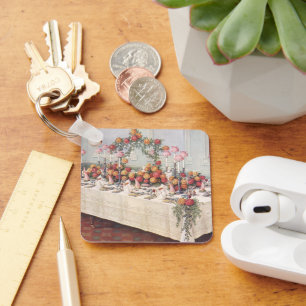 Vintage Wedding Banquet Table Keychain