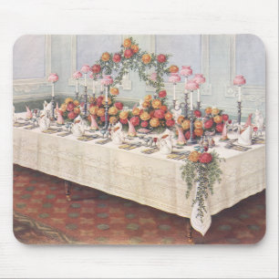 Vintage Wedding Banquet Table Mouse Pad