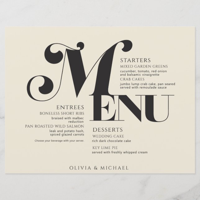 Vintage Wedding Black Cream (Front)