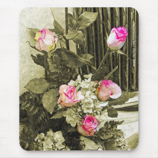 Vintage Wedding Bouquet Mouse Pad (Front)