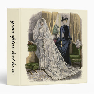 Vintage Wedding Bridal Portrait, Victorian Bride Binder
