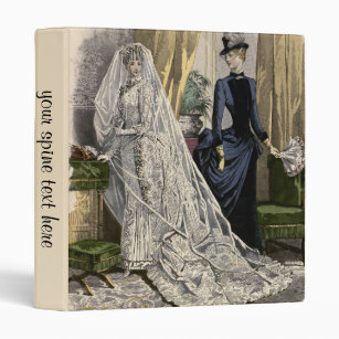 Vintage Wedding Bridal Portrait, Victorian Bride Binder