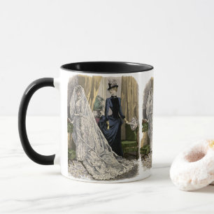 Vintage Wedding Bridal Portrait, Victorian Bride Mug