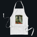 Vintage Wedding, Bride and Groom with Menorah Adult Apron<br><div class="desc">Vintage illustration love and romance wedding ceremony image featuring a couple getting married in a beautiful synagogue with stained glass windows,  flowers and a seven branch menorah. The bride is wearing a long white wedding gown and the groom is handsome in his tuxedo.</div>