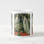 Vintage Wedding, Bride and Groom with Menorah Giant Coffee Mug<br><div class="desc">Vintage illustration love and romance wedding ceremony image featuring a couple getting married in a beautiful synagogue with stained glass windows,  flowers and a seven branch menorah. The bride is wearing a long white wedding gown and the groom is handsome in his tuxedo.</div>