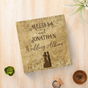 Vintage wedding Bride Groom Wedding album 3 Ring Binder