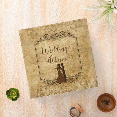 Vintage wedding Bride Groom Wedding album 3 Ring Binder