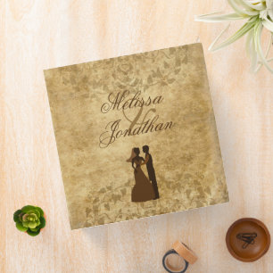 Vintage wedding Bride Groom Wedding album 3 Ring Binder