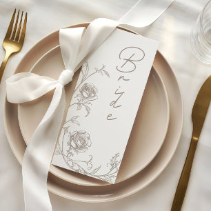 Vintage Wedding Bride Reserved Seating Card