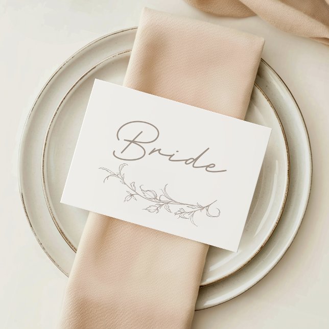 Vintage Wedding Bride Reserved Seating Card (Creator Uploaded)
