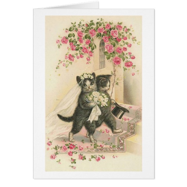 Vintage - Wedding Cats, Cards (Front)