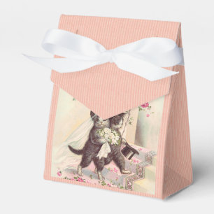 Vintage Wedding Cats Favor Boxes