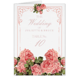 Vintage Wedding Chalkboard - Table Number Card