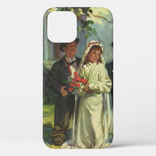 Vintage Wedding, Children Pretend Bride and Groom iPhone 12 Case