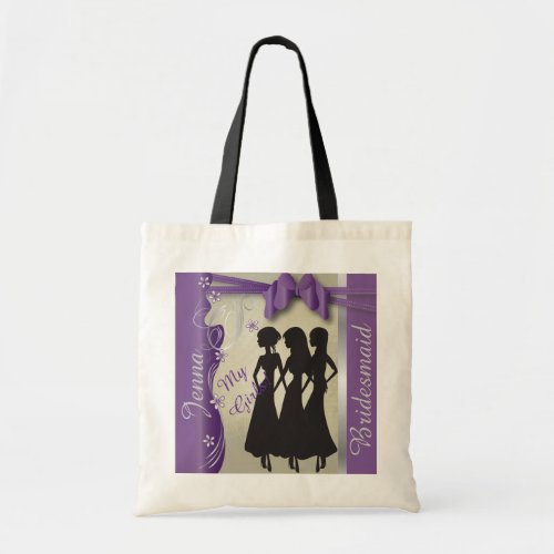 Vintage Wedding Classy Design  Amethyst Purple Tote Bag