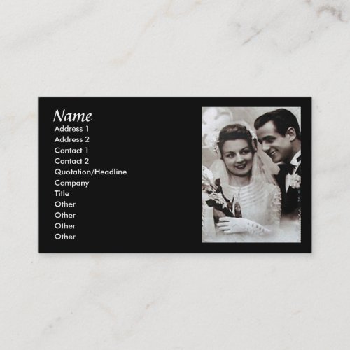 Vintage Wedding Consultant Card Business Cards