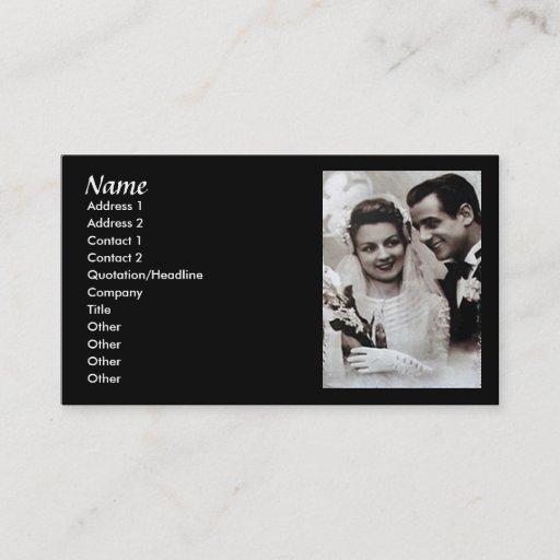 Customizable Vintage Wedding Consultant Card Business Cards