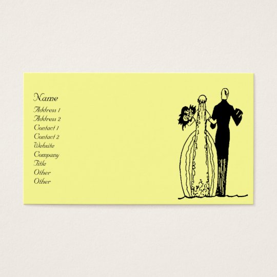 Vintage Wedding Couple Business Card