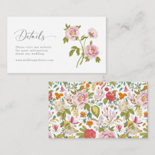 Vintage Wedding Details Enclosure Card