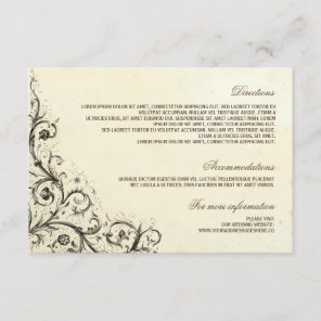 Vintage Wedding Details - Information Cards