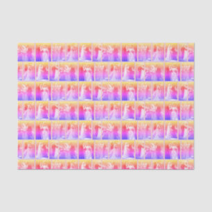 Vintage Wedding Dress Bride and Groom Rainbow Tissue Paper