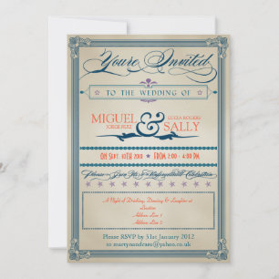 Vintage Wedding Evening-Only Invitation