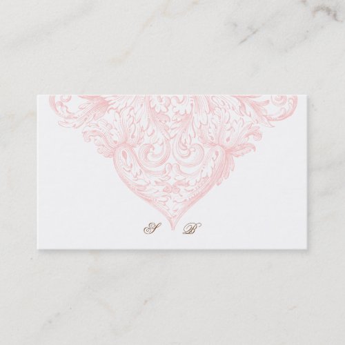 Vintage Wedding Event Planner Spring Pink Business Card Template