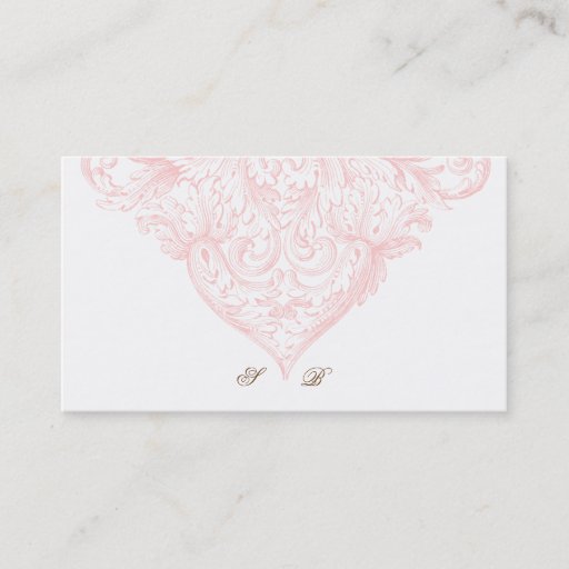 Customizable Vintage Wedding Event Planner Spring Pink Business Card Template