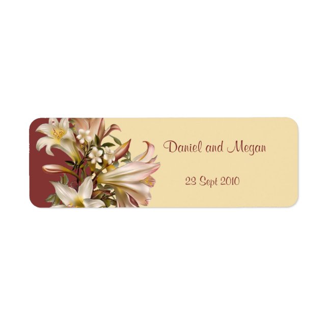 Vintage Wedding Favor Label (Front)