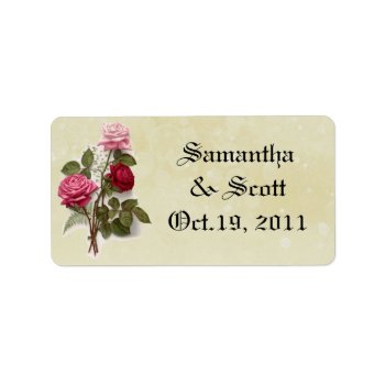Vintage Wedding Favor Labels by itsyourwedding at Zazzle
