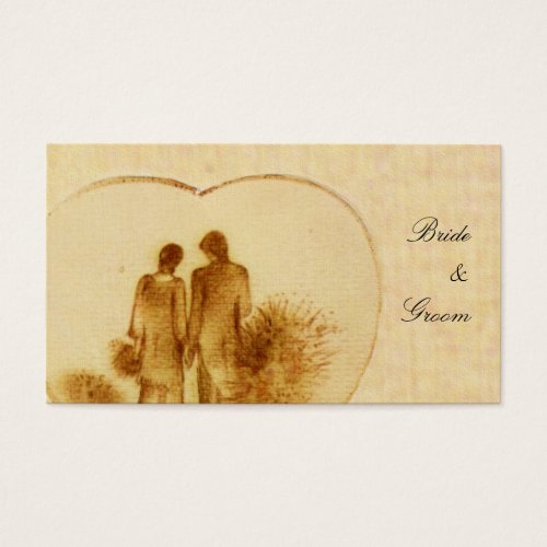 Vintage Wedding Favor Tag Business Card Template