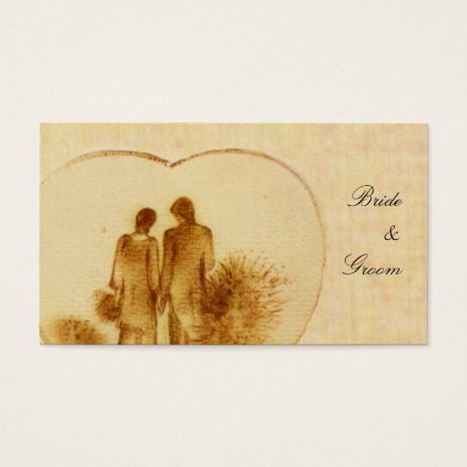 Customizable Vintage Wedding Favor Tag Business Card Template