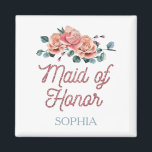 Vintage Wedding Flowers Maid of Honor Magnet<br><div class="desc">It's a Vintage Wedding Flowers Maid of Honor magnet.
You can insert a name.

It's a meaningful gift and Please convey your sincerity.</div>