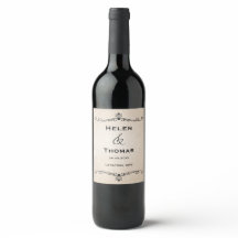 Vintage Wedding Food and Beverage Label Set