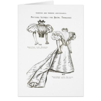 Vintage Wedding Gown Card by lkranieri at Zazzle