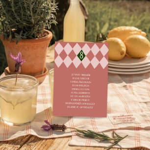 Vintage Wedding Guest Dinner Table Seating Chart