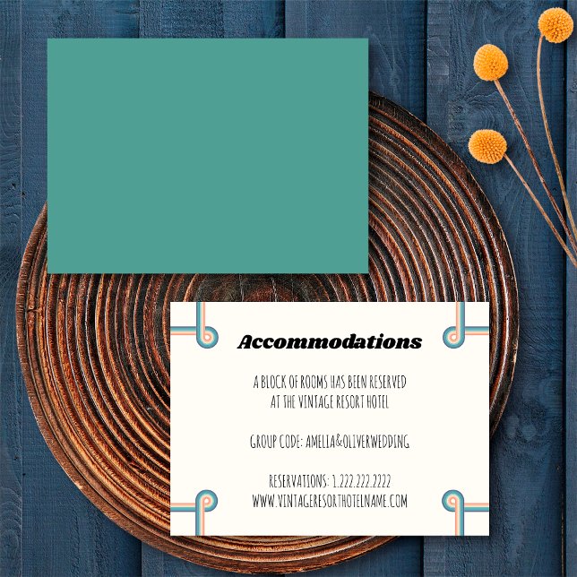 Vintage Wedding Hotel Accommodation Cards (Creator Uploaded)