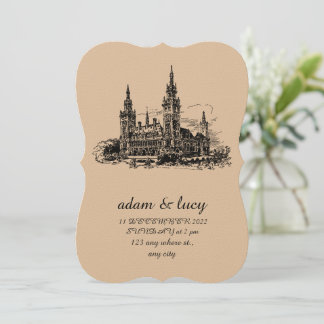 vintage wedding invitation