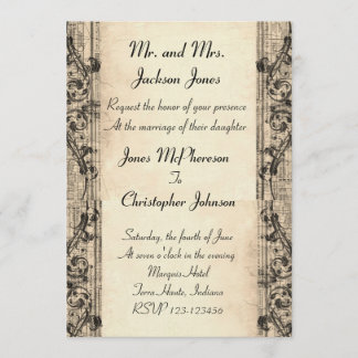 Vintage Wedding Invitation