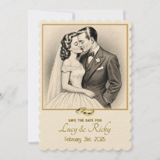 " VINTAGE WEDDING INVITATION "