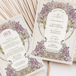 Vintage Wedding Invitation and Info Lavender<br><div class="desc">Art Nouveau Vintage wedding invitations by William Morris in a floral, romantic, and whimsical design. Victorian flourishes complement classic art deco fonts. Please enter your custom information, and you're done. If you wish to change the design further, click the blue "Customize It" button. Thank you so much for considering my...</div>