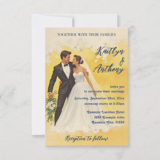 Vintage Wedding Invitation Belle éPoque Style