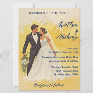 Vintage Wedding Invitation Belle éPoque Style